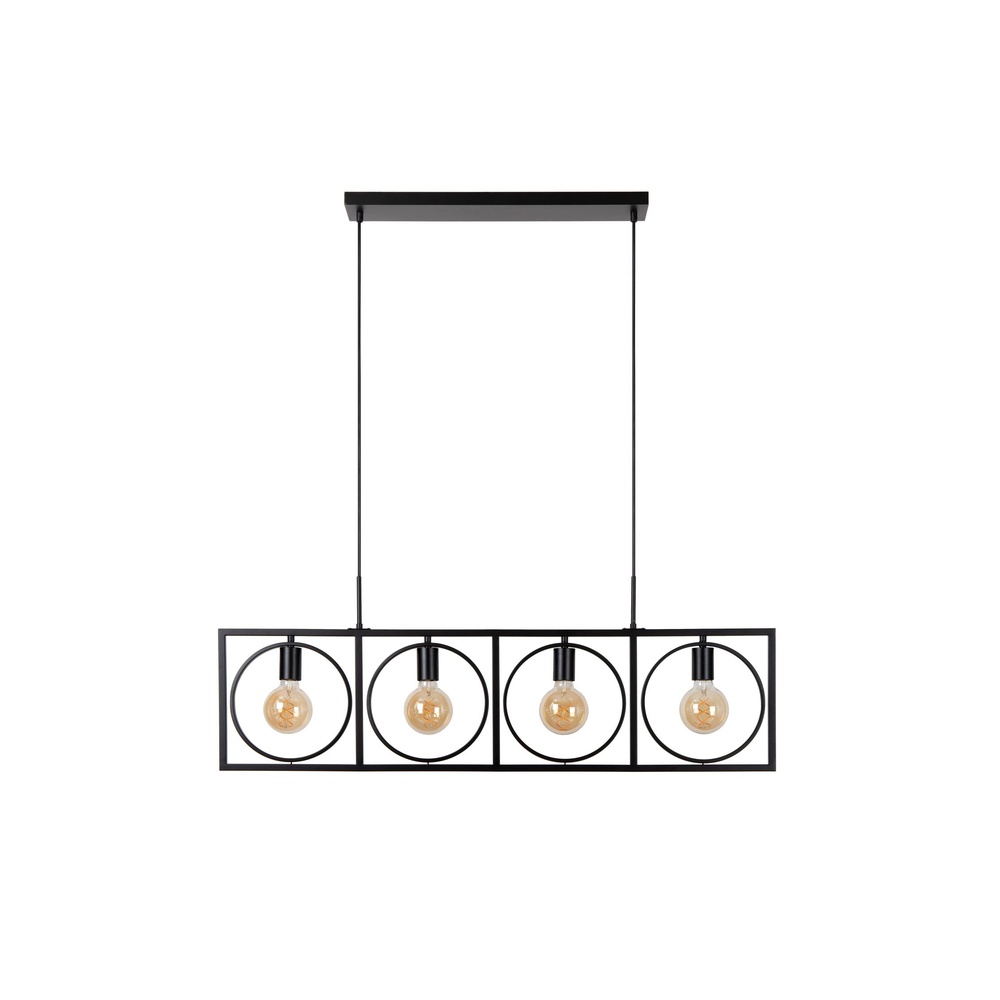 Lucide Unieke hanglampSuus zwart 4-lichts - 00427/04/30